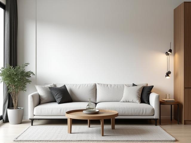 Modern daire oturma odası tasarımı